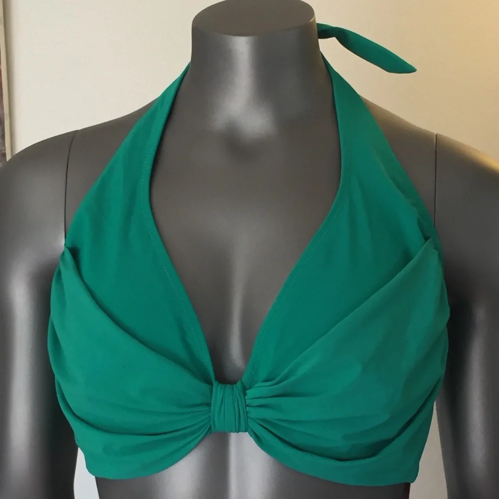 NWT - Gottex Halter Bikini Top - Sz 16 (C Cup)